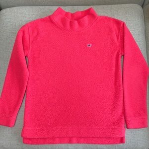 Vineyard Vines Girls Coral Fleece Mock Neck, L/14